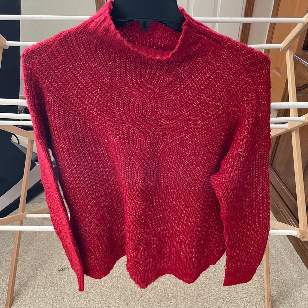 Maurices Red Cowl Neck Sweater